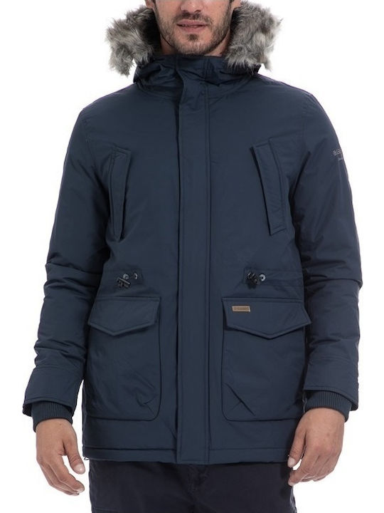-TT610 3 in 1 Winter Jacket Parka Waterproof and Windproof Navy Blue