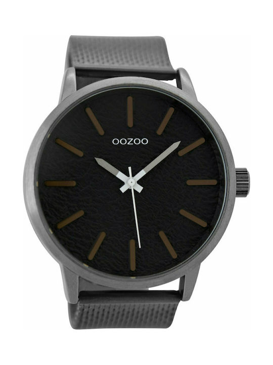 Oozoo Timepieces Uhr Batterie mit Silber Metall...