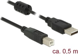 DeLock 0.5m USB 2.0 Cable A-Male to B-Male (84894)