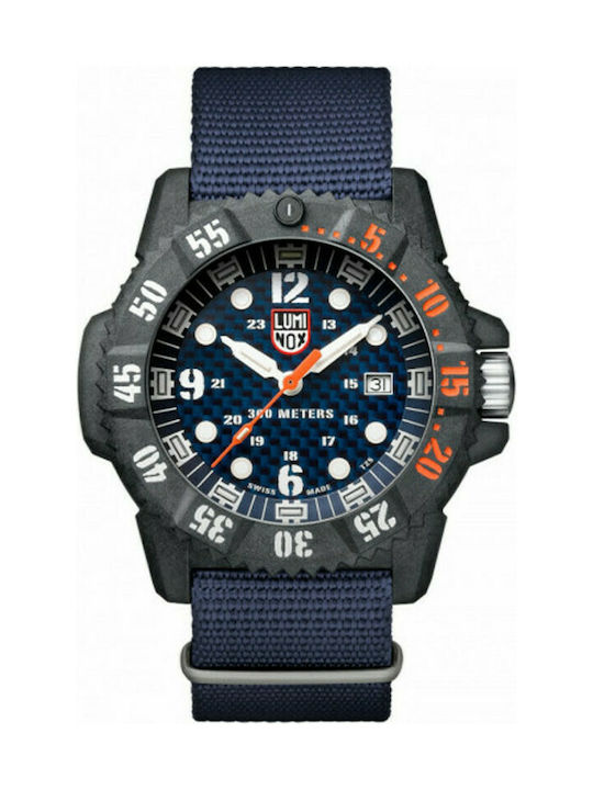 Luminox Watch Battery with Blue Fabric Strap 3803