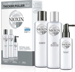 Nioxin System 1 Trial Kit Hair Treatment Set against Hair Loss 3pcs