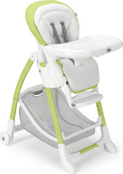 Cam Gusto Foldable Highchair with Metal Frame & Leatherette Seat Green