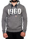 Lonsdale Marlow Men's Sweatshirt with Hood and Pockets Gray