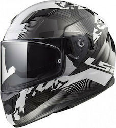 LS2 FF320 Stream Evo Hype White/Black/Titanium Κράνος Μηχανής Full Face 1550gr με Sunvisor