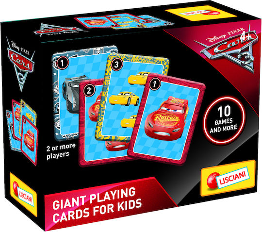 Επιτραπέζιο Παιχνίδι Cars 3 Giant Cards για 2 Παίκτες 4+ Ετών Real Fun Toys