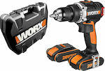 Worx Δραπανοκατσάβιδο Μπαταρίας Brushless 20V 2x2Ah