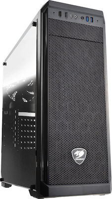 Cougar MX330-G Midi Tower Κουτί Υπολογιστή με Πλαϊνό Παράθυρο Μαύρο