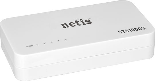 Netis ST3105GS Unmanaged L2 Switch with 5 Gigabit (1Gbps) Ethernet Ports