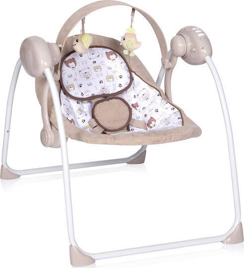 Lorelli Electric Baby Relax Swing Portofino with Music Beige for Child up to 9kg