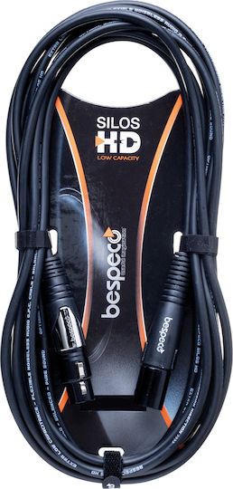Bespeco Cablu XLR De Sex Masculin - XLR De Sex Feminin Negru 3m HDFM300