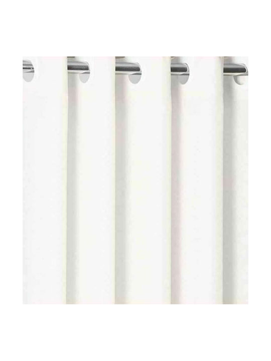 Nef-Nef Shower Fabric Shower Grommet Curtain 180x180cm White 011825
