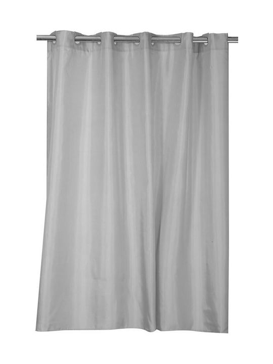 Nef-Nef Shower Κουρτίνα Μπάνιου Υφασμάτινη με Τρουκς 180x180 cm Grey