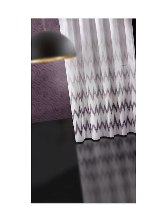 Guy Laroche Brooklyn Shower Curtain Fabric with Hooks 240x185cm Smoke