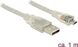 DeLock 83898 Regular USB 2.0 σε micro USB 1m Γκρι
