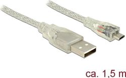 DeLock 83899 Regular USB 2.0 σε micro USB 1.5m Γκρι