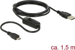 DeLock 84803 Regular USB 2.0 σε micro USB 1.2m Μαύρο