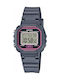 Casio Digital Uhr Chronograph mit Gray Kautschukarmband