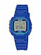 Casio Ψηφιακό Γυναικείο Ρολόι 30mm Χρονογράφος Μπαταρίας με Μπλε Καουτσούκ Λουράκι