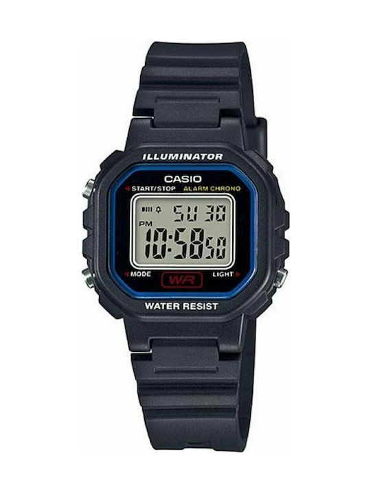 Casio Часовник Хронограф Автоматичен с Черно Каучукова Каишка LA-20WH-1CEF