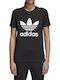 Adidas Trefoil Damen Sportlich T-shirt Schwarz