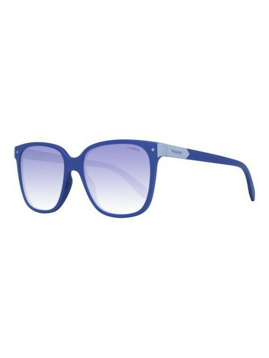 Polaroid Sunglasses with Blue Acetate Frame and Blue Polarized Mirrored Lenses PLD 6036/S B3V/MF