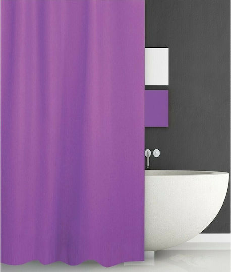 San Lorentzo Solid Душ завеса Тъканна 180x200см Лилав 1030B ΡURΡ
