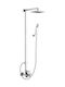 Karag Rubicon Shower Column with Mixer 123.6cm Silver