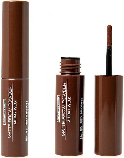 Seventeen All Day Wear Matte Σκιά για Φρύδια 03 Red Brown
