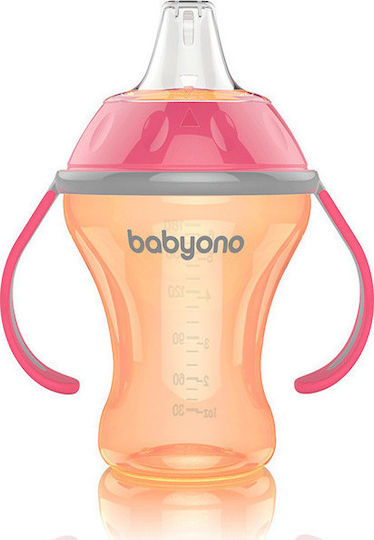 Babyono Ποτηράκι Non-Spill με Μαλακό Στόμιο Πορτοκαλί 180ml