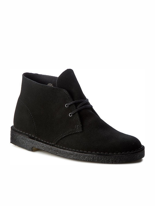 Clarks Desert Boots Δερμάτινα Μαύρα Ανδρικά Μπο...