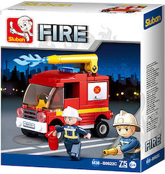 Sluban Building Block Fire Water Tender for 6+ years 76pcs M38-B0622C