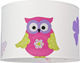 Veis Hesperis Owl Single Bulb Kids Lighting Pendant In White Colour