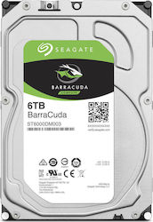 Seagate BarraCuda Desktop 6TB HDD Σκληρός Δίσκος 3.5" SATA III 5400rpm με 256MB Cache για Desktop