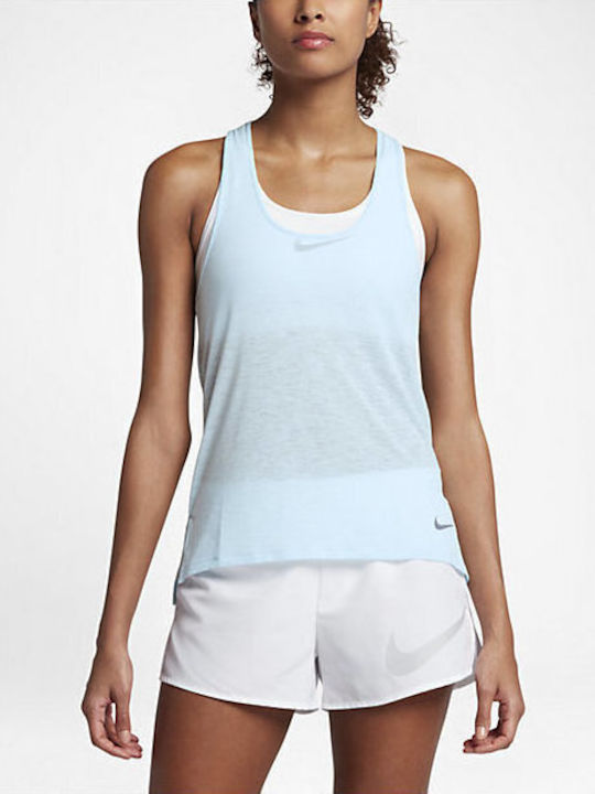 Nike Breathe Women's Athletic Blouse Sleeveless Turquoise