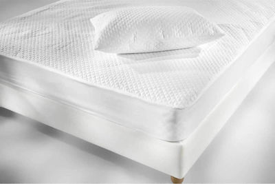 La Luna Semi-Double Quilted Mattress Cover Fitted Elegance White 110x200+35cm