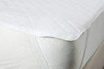 La Luna King Size Waterproof Jersey Mattress Cover with Elastic Straps Flannel White 180x200cm