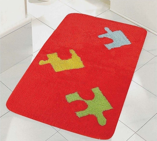 San Lorentzo Bath Mat Puzzle 1558 Red 50x80cm