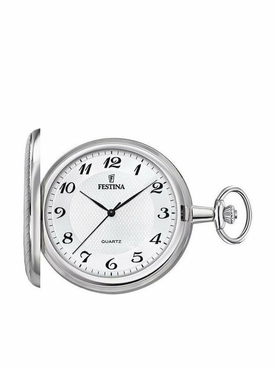 Festina Ανδρικό Ρολόι 45mm Τσέπης Μπαταρίας
