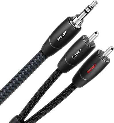 Audioquest Καλώδιο Ήχου 3.5mm male - RCA male Μαύρο 1m Sydney