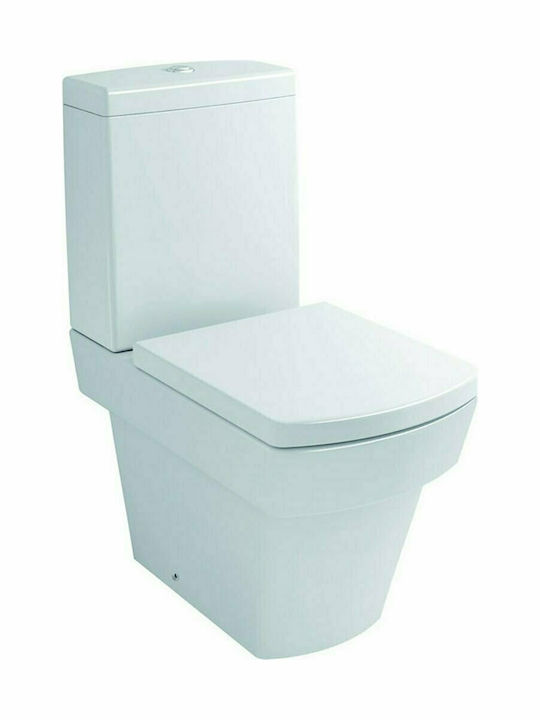 Karag Larx Toaletă de podea cu sistem de descărcare cu Capac Închidere lentă Albă