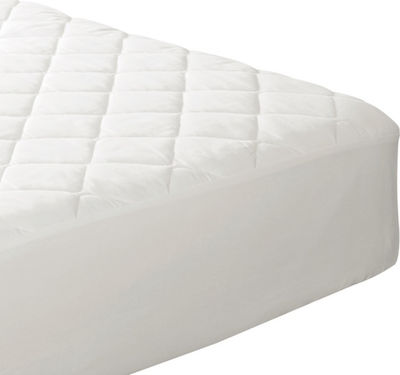 Vesta Home Super-Double Quilted Mattress Cover Fitted Εκάβη White 160x200cm