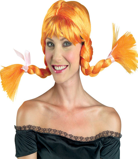 Carnival Wig with Braids Orange