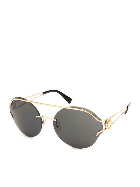 Damen Sonnenbrille mit Gold Metall Gestell