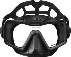 Omer Silicone Diving Mask Apnea Μαύρη Brown