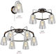 Elmark Zory Classic Metallic Ceiling Mount Light with Socket E27 in Brown color 69pcs
