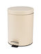 Ravenna Happy Bin 018154 Metallisch Badezimmer Mülleimer Sanftes Schließen 5Es Beige