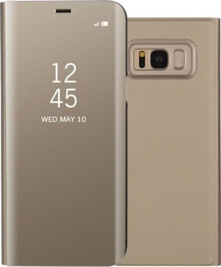 Hurtel Clear View Buchen Sie Kunststoff Gold (Galaxy S8)