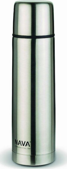 Nava Valve Lid-Cup Bottle Thermos Stainless Steel 500ml Silver with Cap-Cup