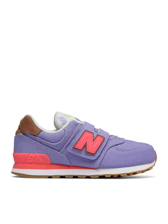 New Balance 574 Παιδικά Sneakers με Σκρατς Λιλά