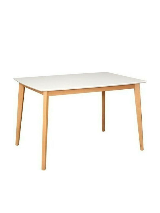 Max S Table Kitchen Wooden White 138x80x75cm